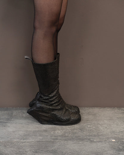 RICK OWENS A/W10 GLEAM PYTHON TURBO WEDGE HEELS (EU 41)