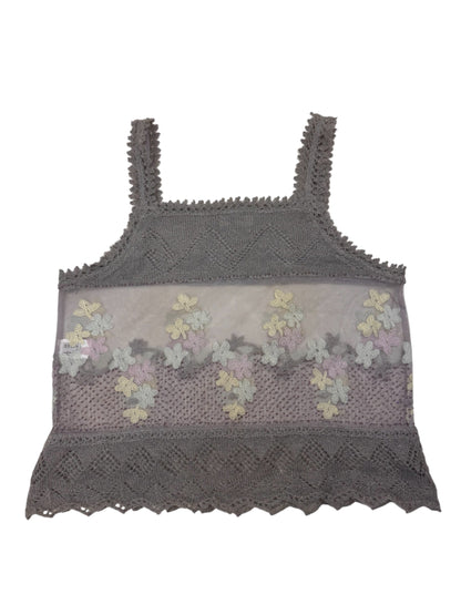 Moschino knit mesh embellished top | Grey, Grey