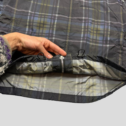 Prada 2011 SAMPLE Shadow Plaid Nylon-PU Resin Coated Windbreaker - M/L | Default Title, Dark Shadow Plaid