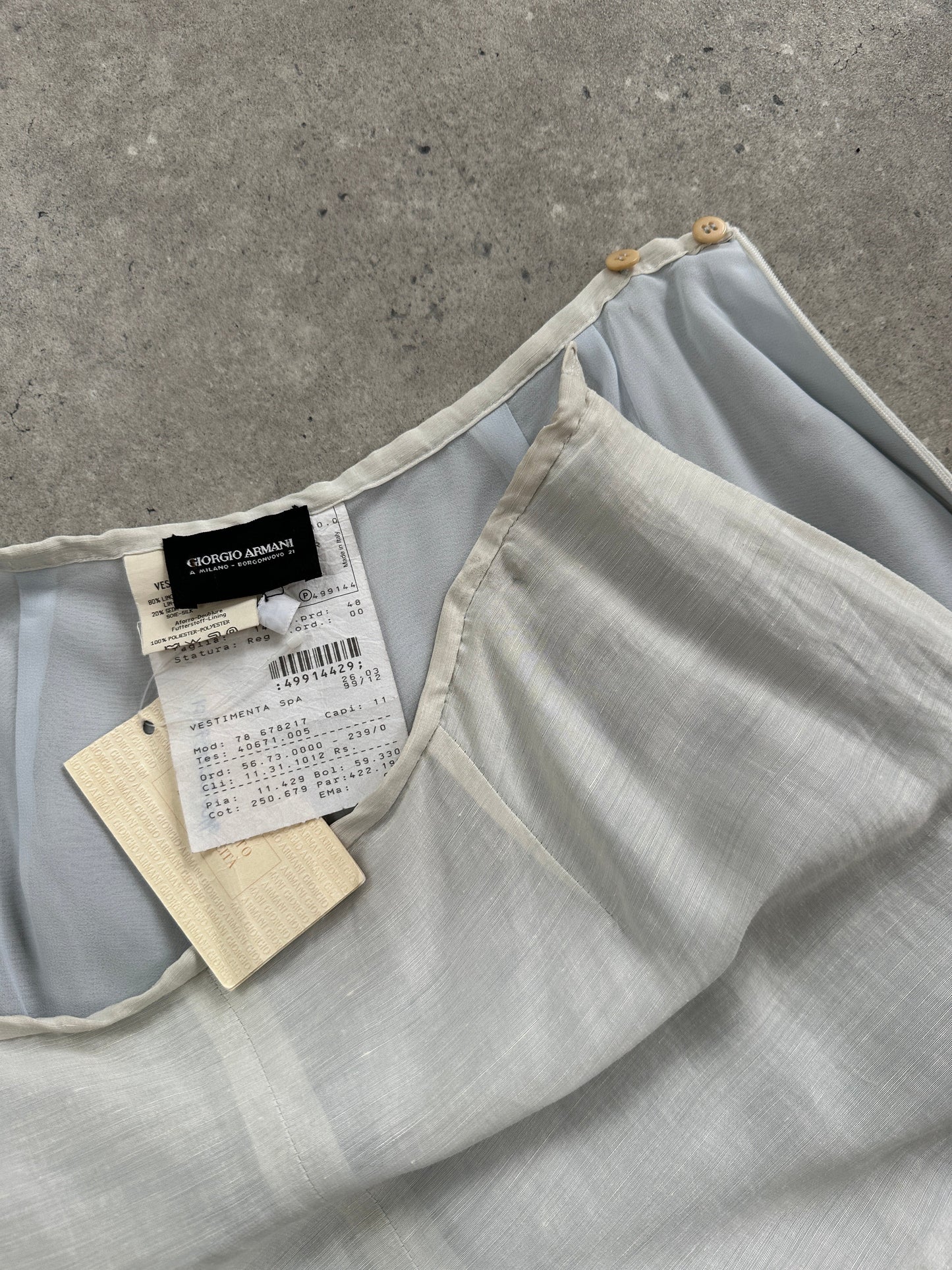 Giorgio Armani 1999 Wide Leg Linen Trousers - W28-30