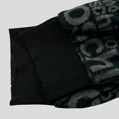 Moschino Jeans 1998 Spellout Logo Teddy Cotton Fleece Jumper - L/XL | Default Title, Black and Gray