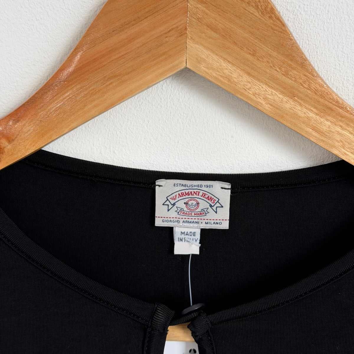 1990s armani jeans slit vest top | O/S, Tan