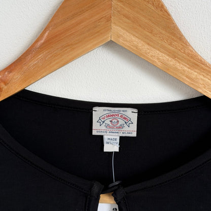 1990s armani jeans slit vest top | O/S, Tan