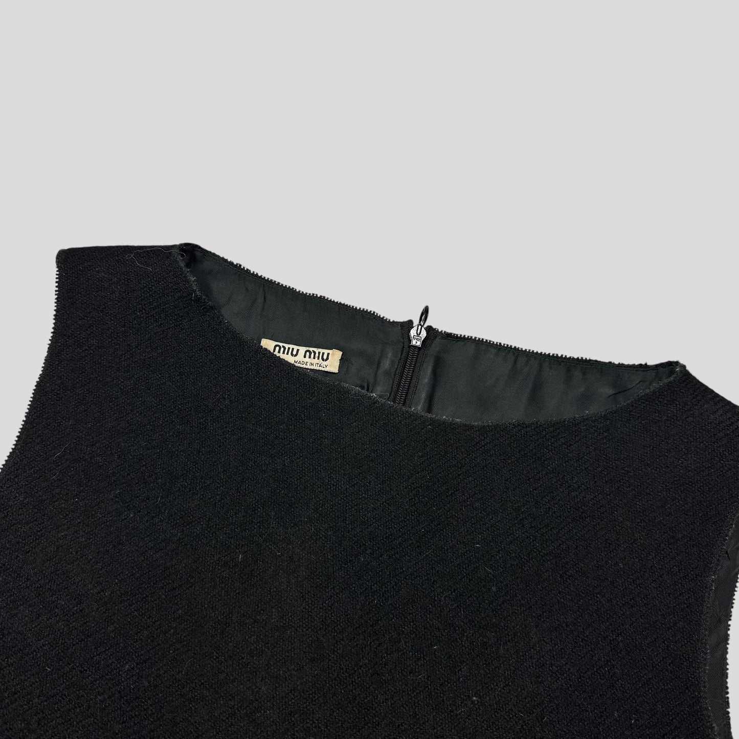 Miu Miu 00’s Mohair & Wool Corset Shape Vest Top - IT38 | Default Title, Black