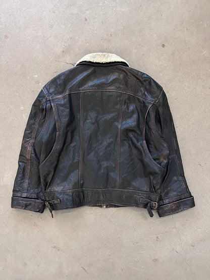 1990's Vera Pelle Shearling Jacket - XL | Default Title, Red
