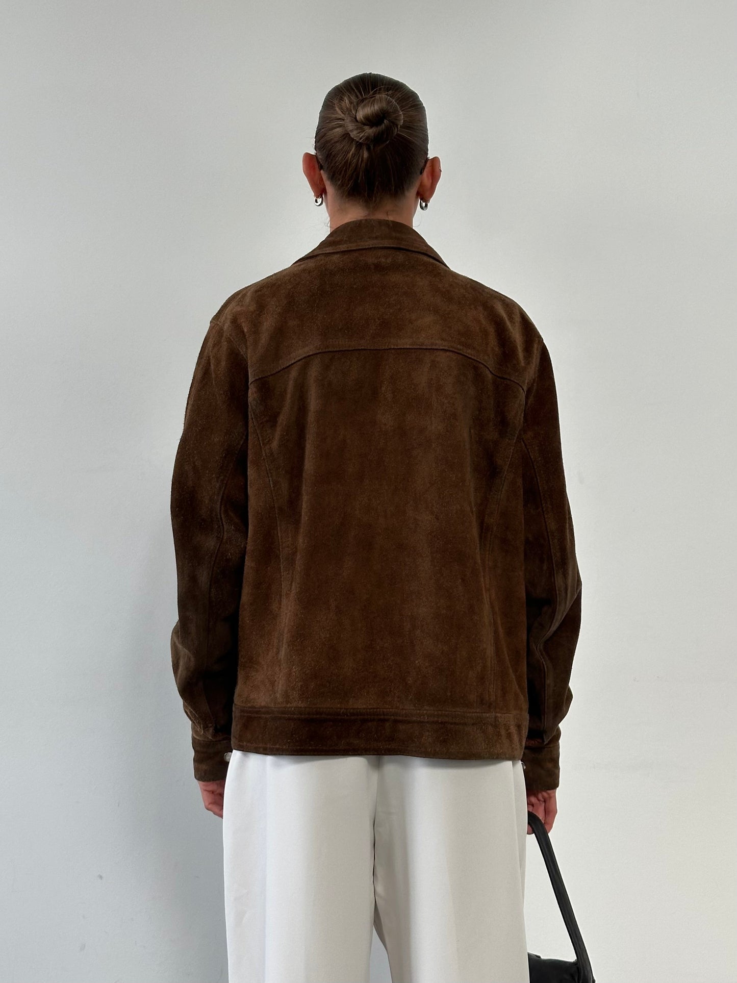 Vintage Dagger Collar Suede Jacket - L