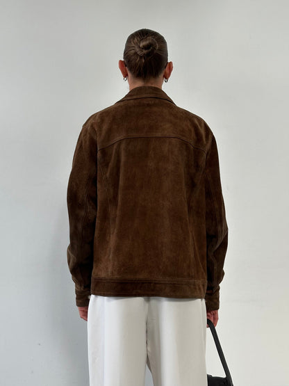 Vintage Dagger Collar Suede Jacket - L