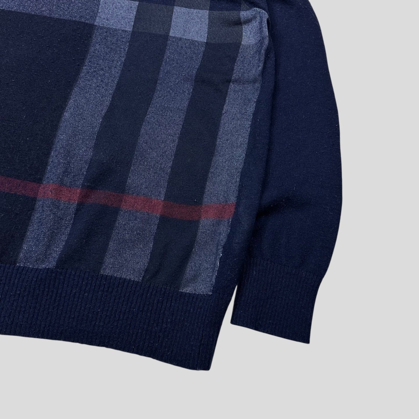 Burberry Brit Scotland Merino Wool & Cashmere Nova Check Jumper - S