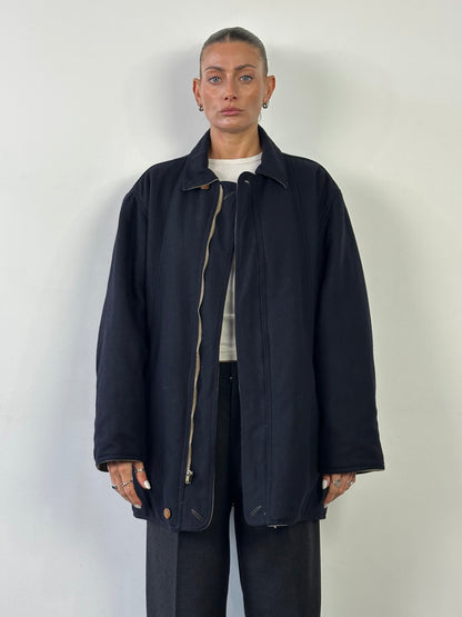 Italian Vintage Brushed Wool Reversible Jacket - XL