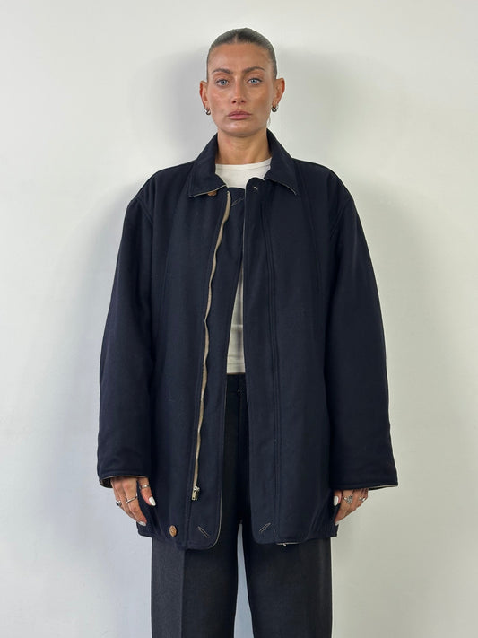 Italian Vintage Brushed Wool Reversible Jacket - XL