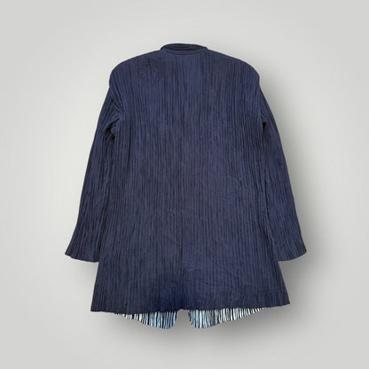 Issey Miyake Late 90s Stand Collar Plated Over Piece M