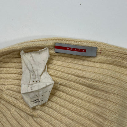 Prada Sport 00’s Cream Ribbed Fisherman’s Beanie - S/M | O/S, Multicoloured