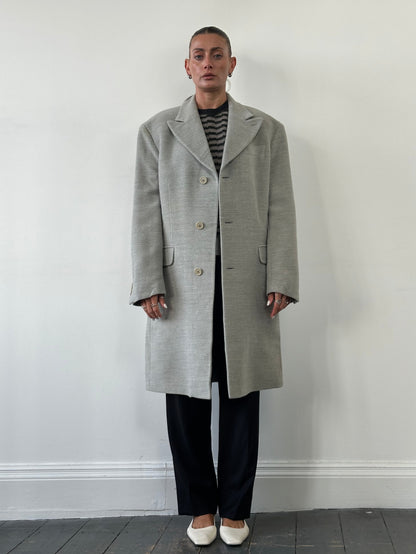 Gianfranco Ferre 1990s Wool Single Breasted Coat - L