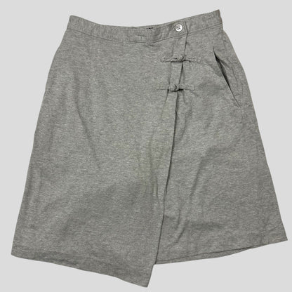 Comme Des Garçons Tricot 1992 Grey Cotton Asymmetric Toggle Skirt - M | Default Title, Grey