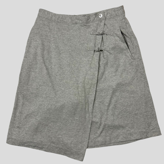 Comme Des Garçons Tricot 1992 Grey Cotton Asymmetric Toggle Skirt - M | Default Title, Grey