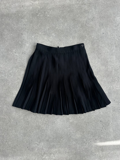 Italian Vintage 1990s Pleated A-line Mini Skirt - W26