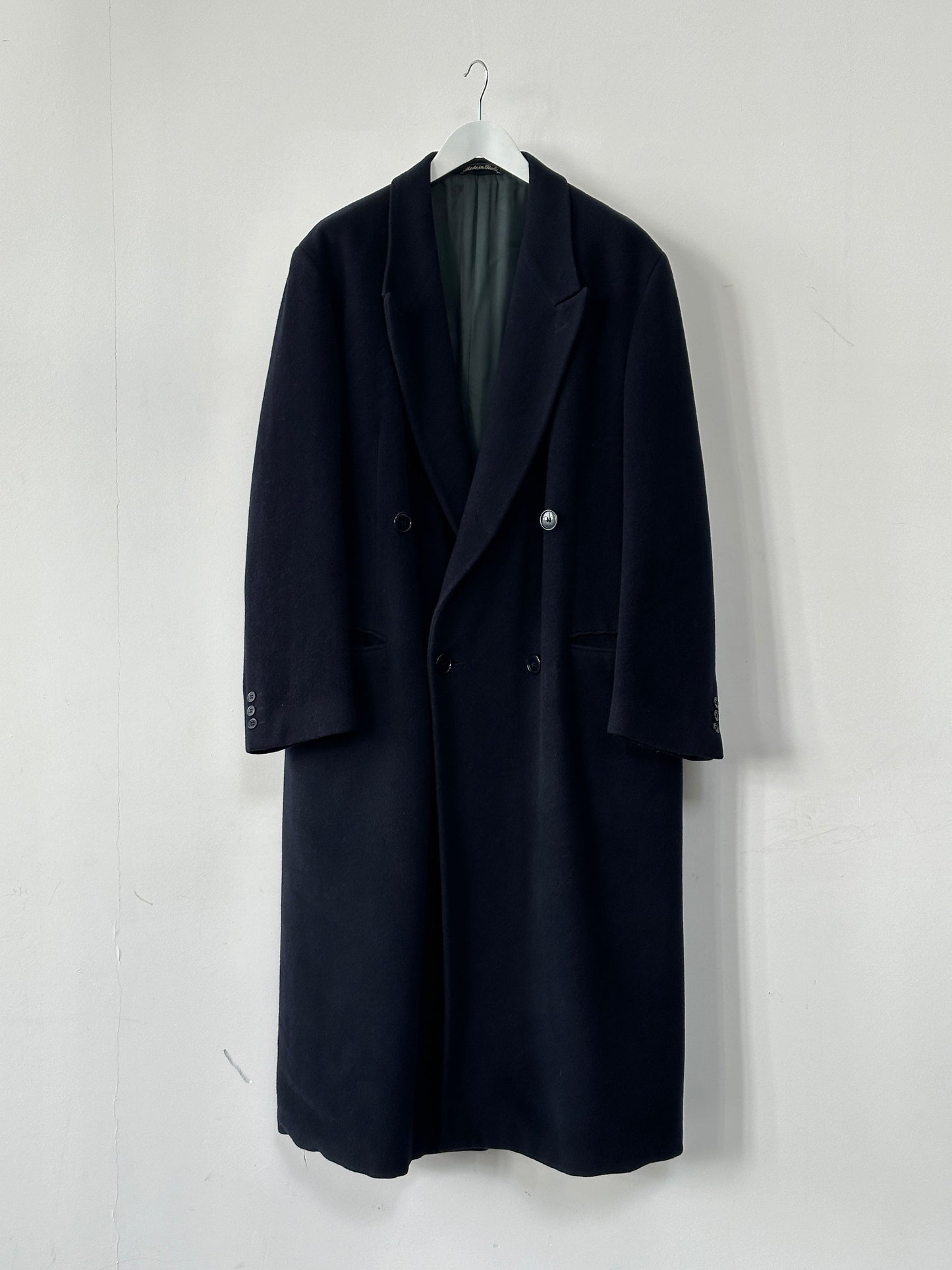 Emporio Armani Wool Cashmere Double Breasted Coat - XL/XXL