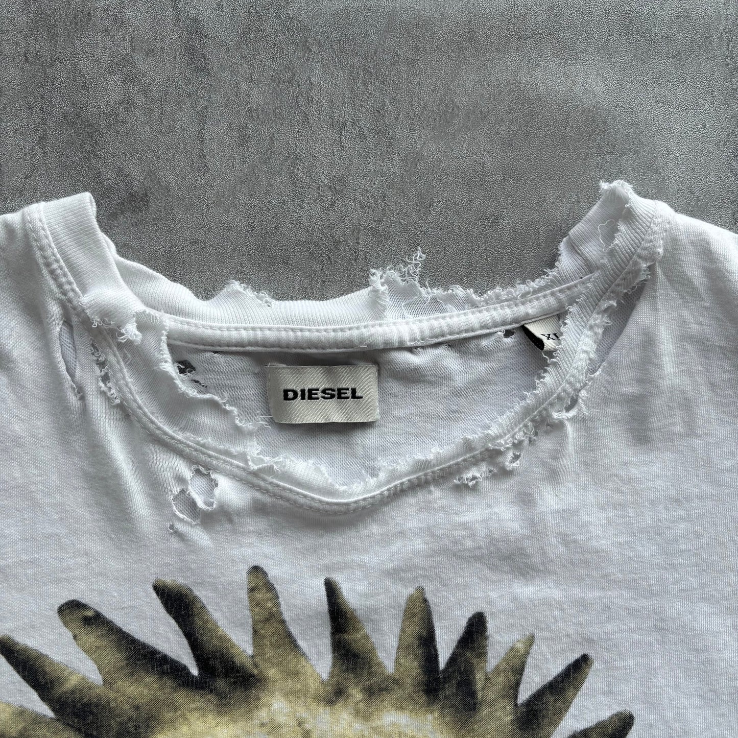 DIESEL DISTRESSED TOP | O/S, Red