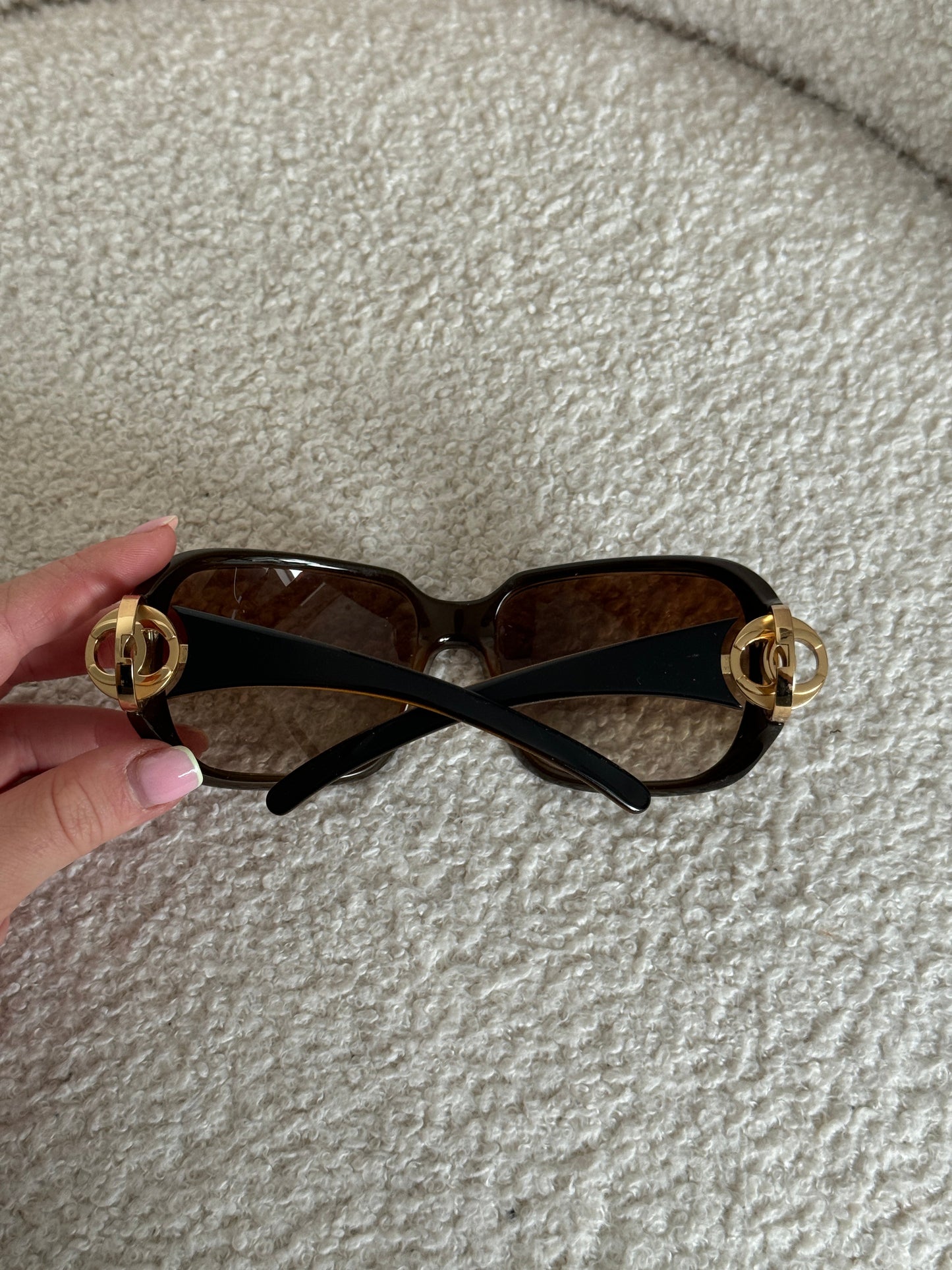 2000s Chanel Oversized Shield Sunglasses | O/S, Brown