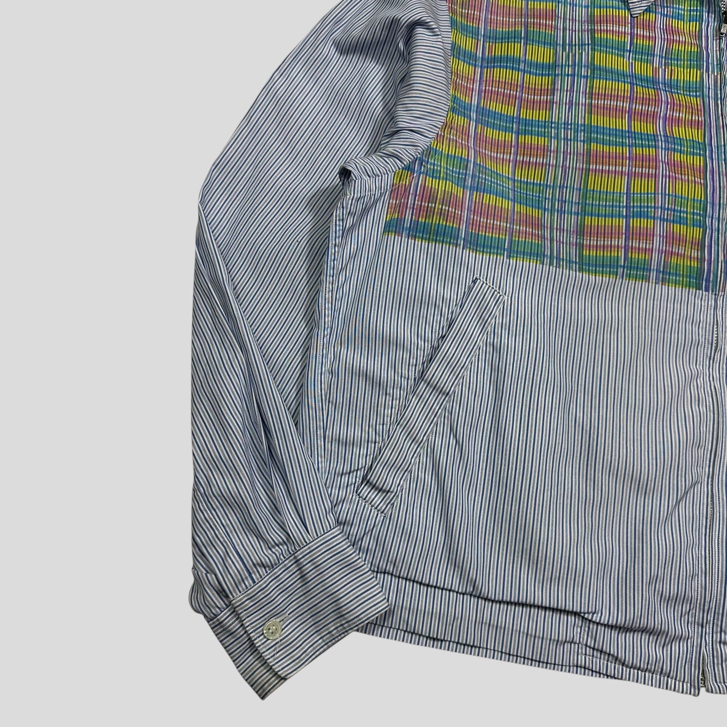 Comme Des Garçons SHIRT 90’s Plaid Striped Boxy Work Jacket - M