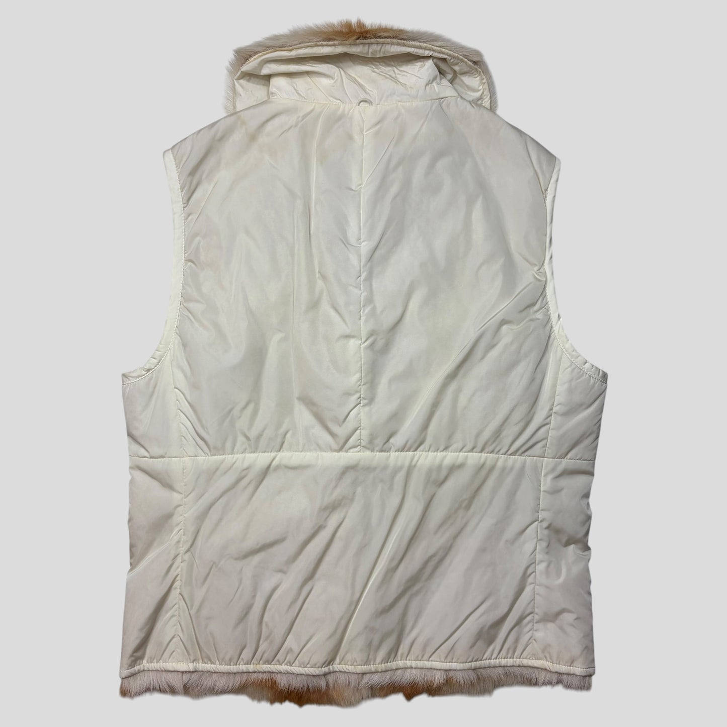 Prada Sport AW04 Goat Fur Nylon Gilet Jacket | Default Title, Red