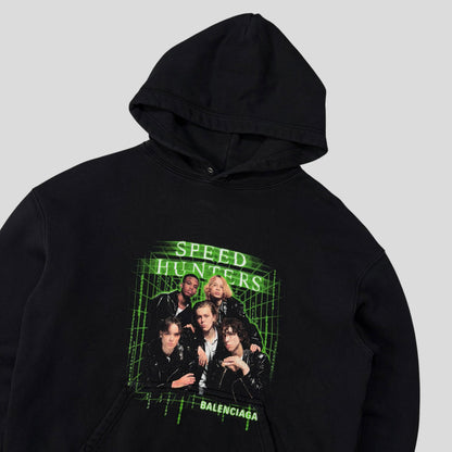 Balenciaga 2018 Speed Hunters Cropped Graphic Hoodie - S | Default Title, Black