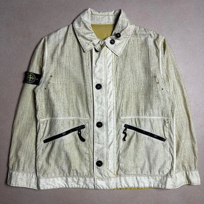 S/S 1994 Lemon Yellow Reversible Spiderweb Silk Light Jacket