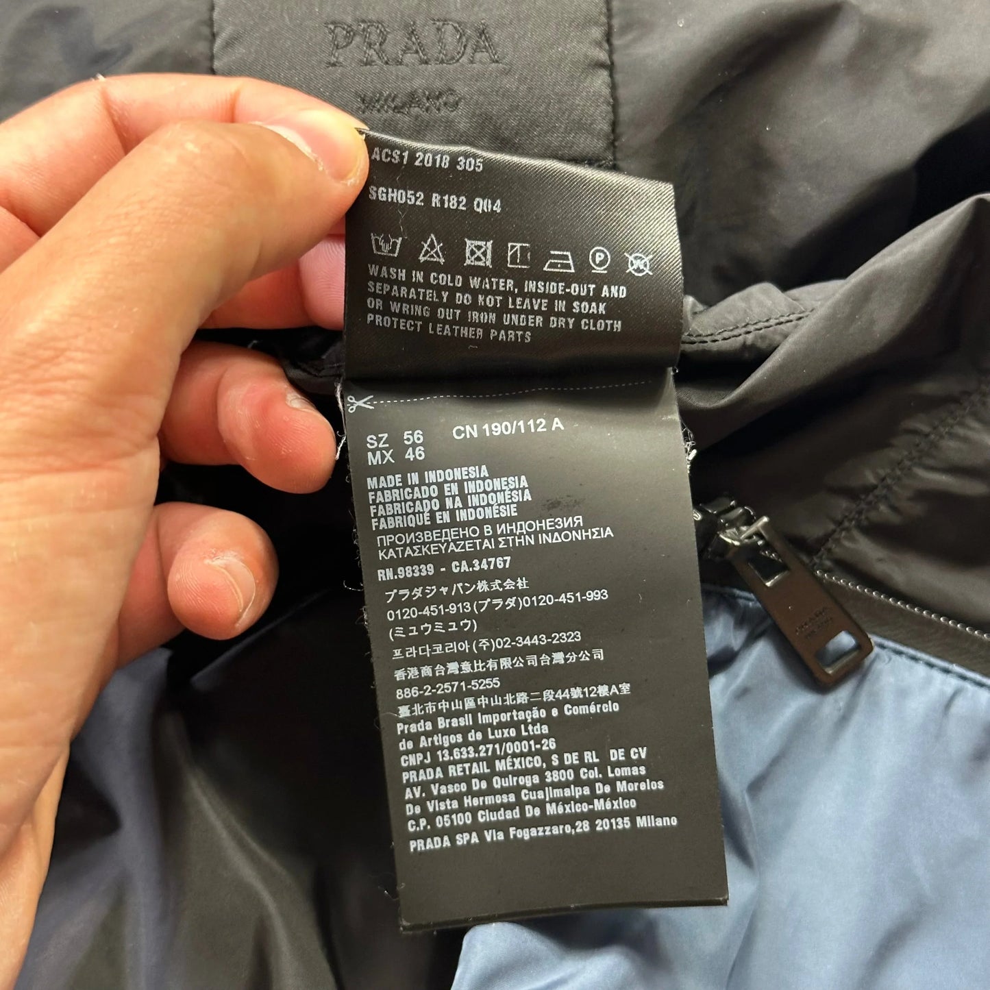 Prada Milano 2018 Laminated Nylon Padded Jacket - IT56 (XL)