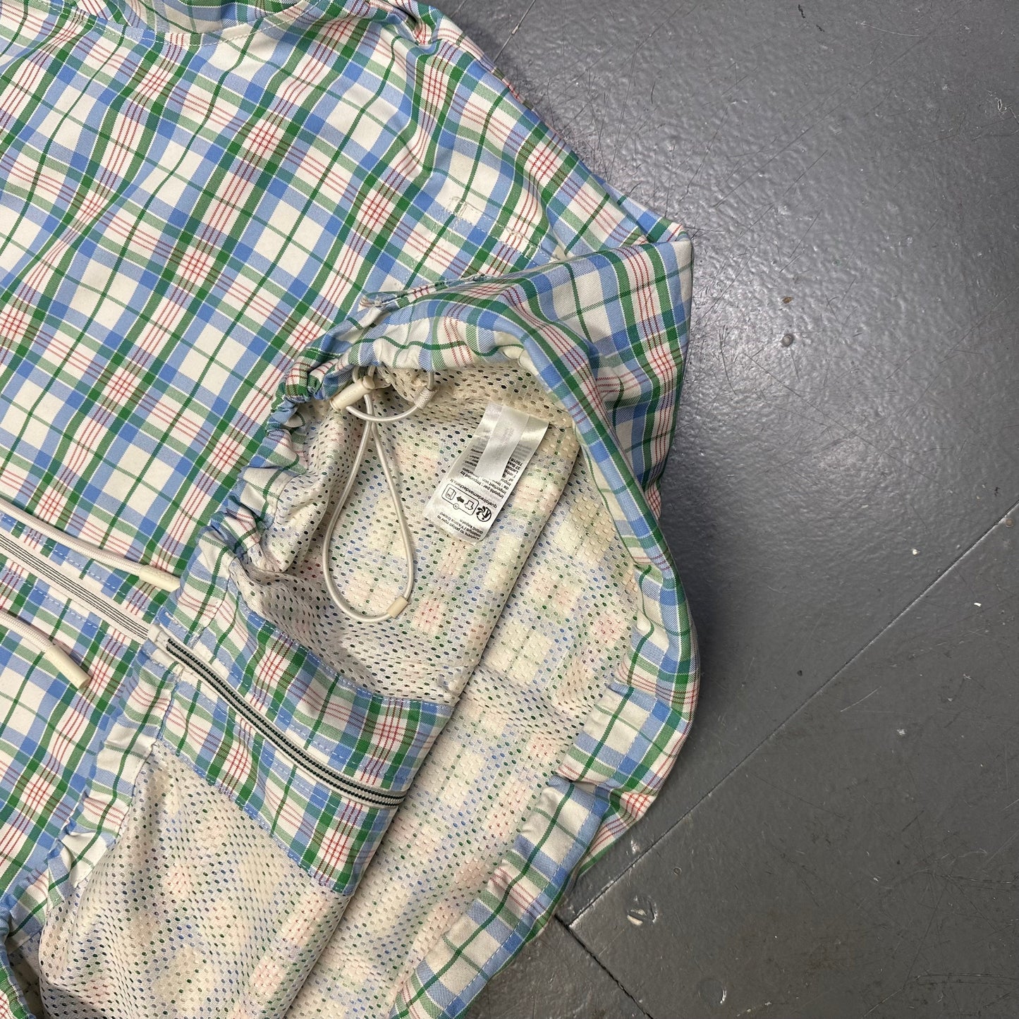 Lacoste Plaid Jacket In White (XL)