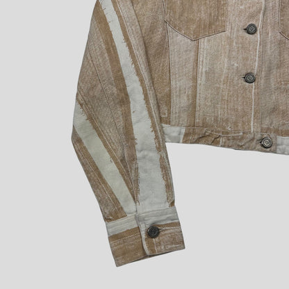 Gianfranco Ferre 90’s Sublimation Acid Wash Hemp Jacket - XS/S | Cream