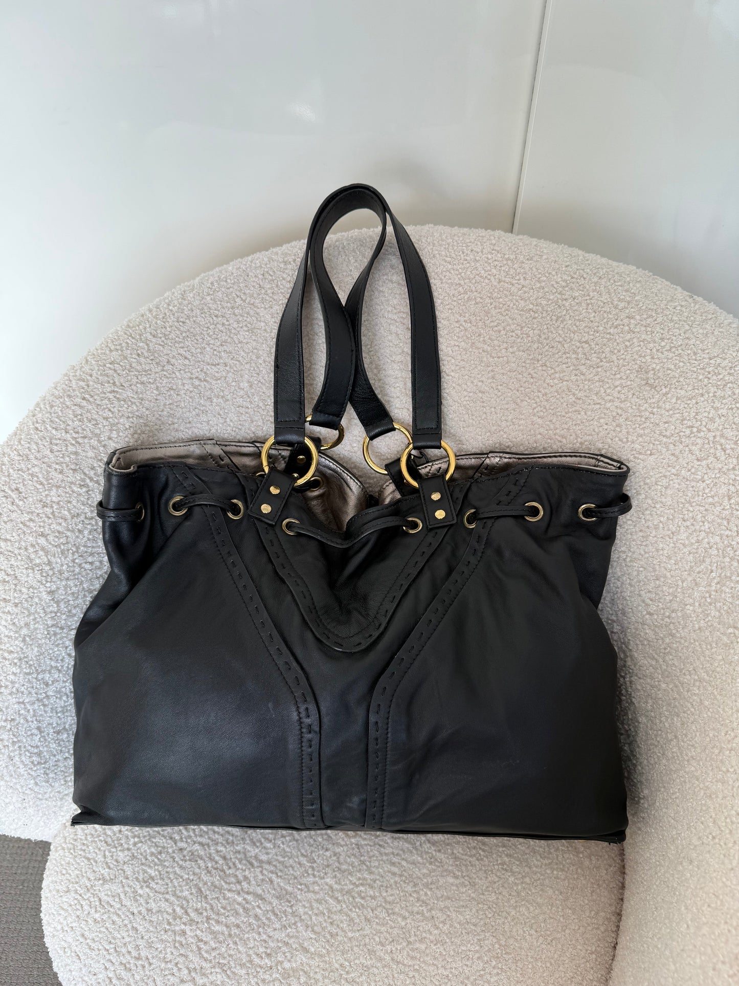 Yves Saint Laurent Rive Gauche Leather Reversible Tote Bag | O/S, Multicoloured