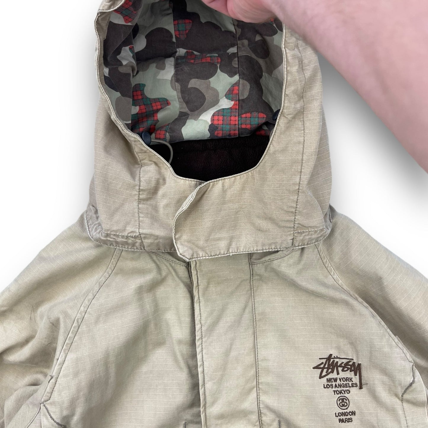 Stussy 2in1 Canvas/Camo Jacket (M) | Default Title, Multicoloured