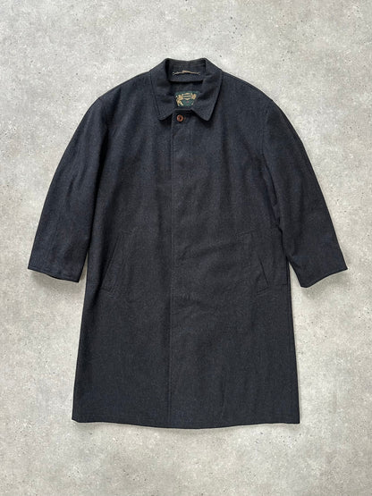 Vintage 1990s Wool Cashmere Concealed Placket Coat - XL