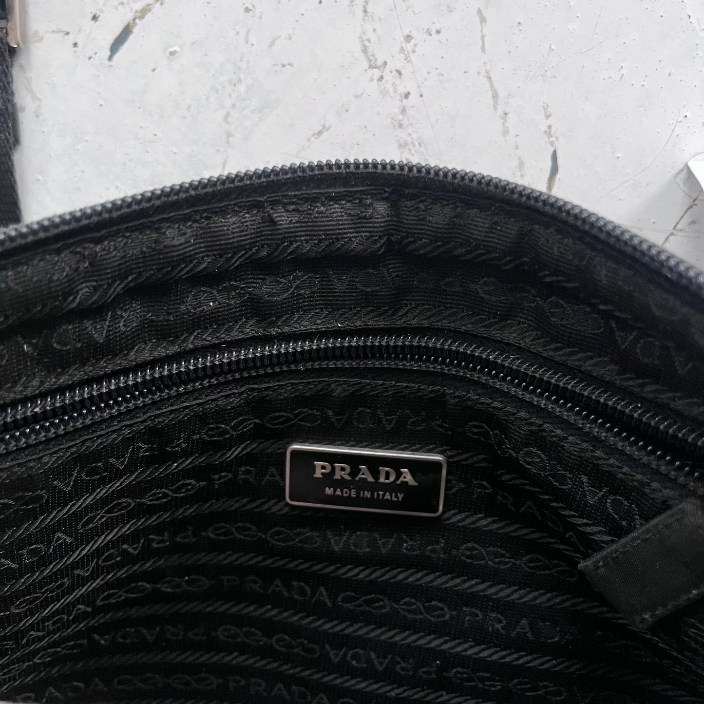 fw1999 prada sport nylon crossbody bag | O/S, Black