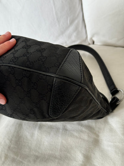 1990s Gucci Black Monogram Horsebit 1955 Shoulder Bag | O/S, Multicoloured