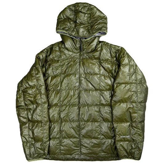 Montbell Superior Down Parka Puffer Jacket In Khaki Green (XL) | XL, Green