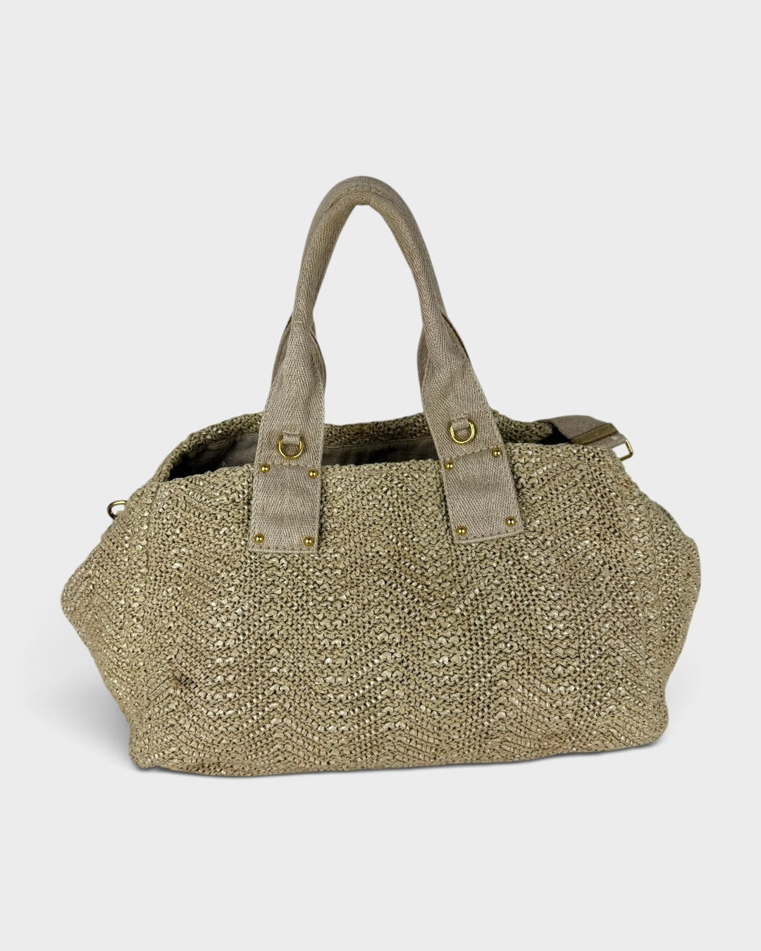 2000s Prada Raffia Woven 2Way Handbag | O/S, Multicoloured