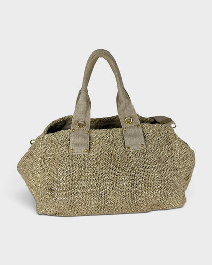 2000s Prada Raffia Woven 2Way Handbag | O/S, Multicoloured