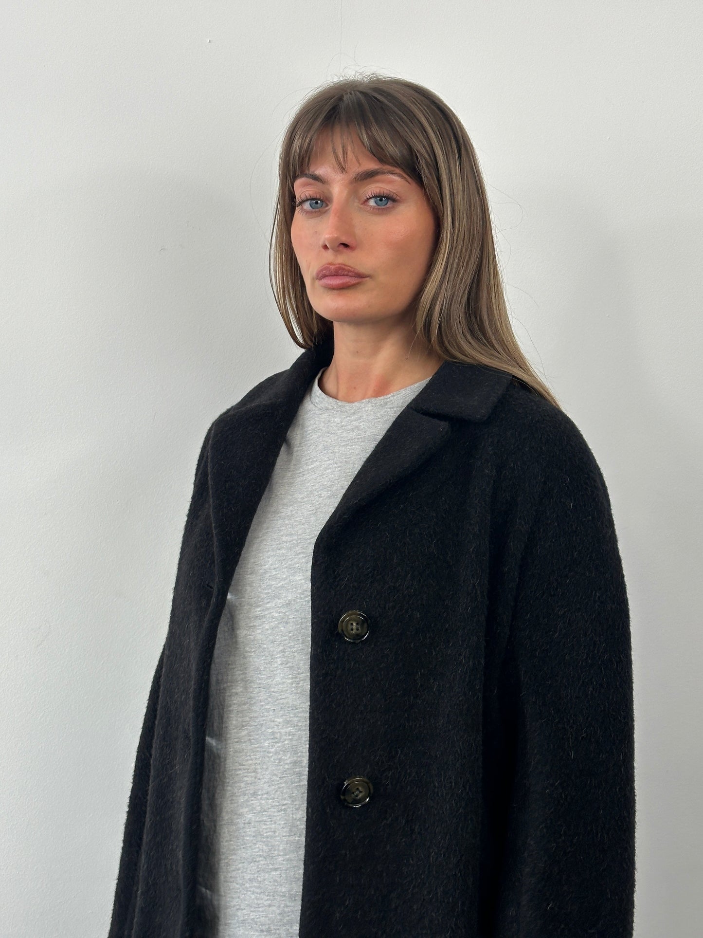Max Mara Weekend 1990s Wool Mohair Single Breasted Coat - M/L