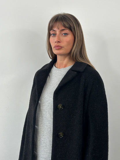 Max Mara Weekend 1990s Wool Mohair Single Breasted Coat - M/L
