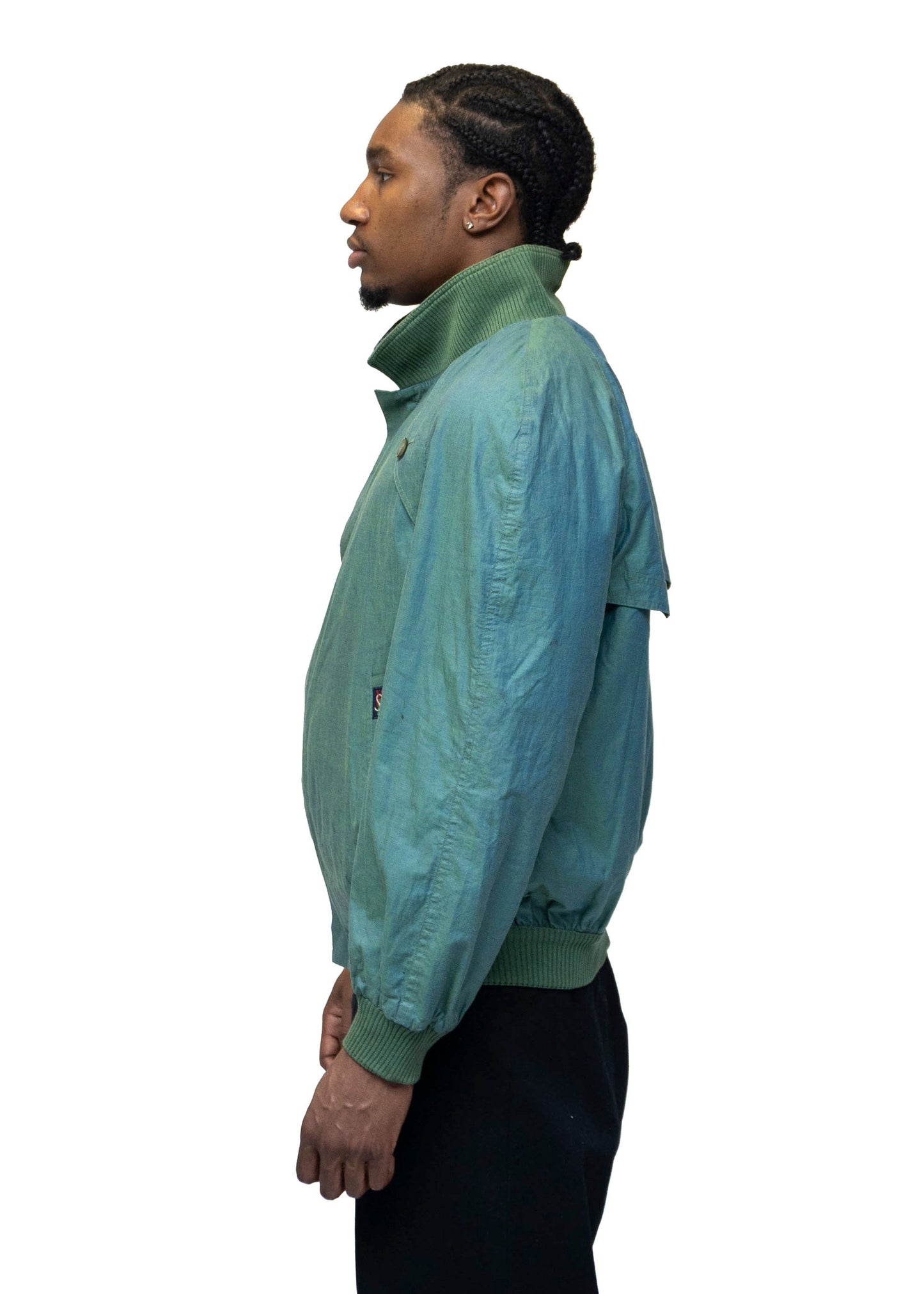 YSL Iridescent Green Zip Up Jacket