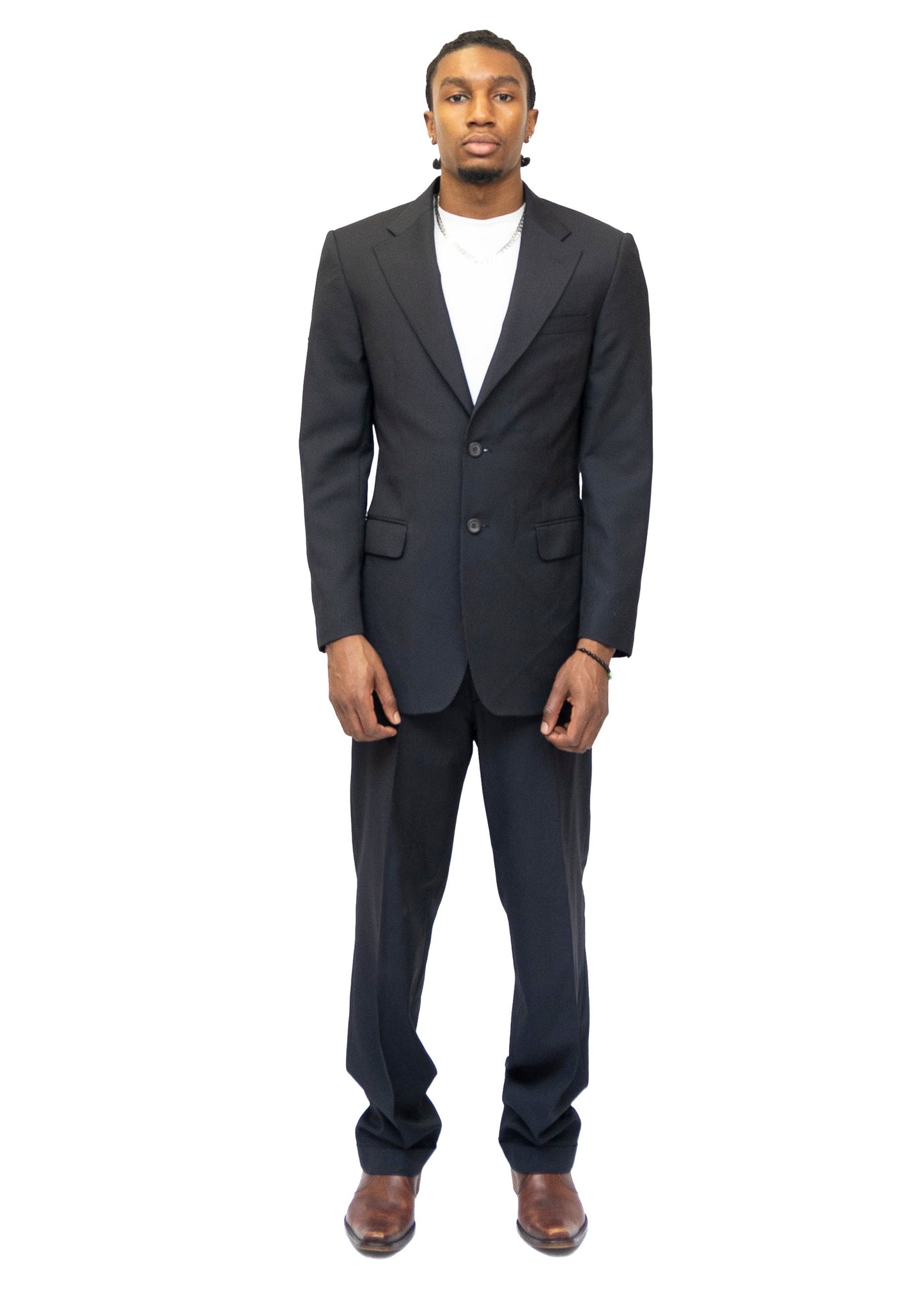 Giorgio Armani Two Piece Grey Suit Jacket and Trousers