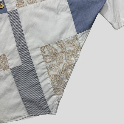 Comme Des Garçons Homme 2003 Patchwork Metallic Embroidered Shirt - M | Medium, Multicoloured