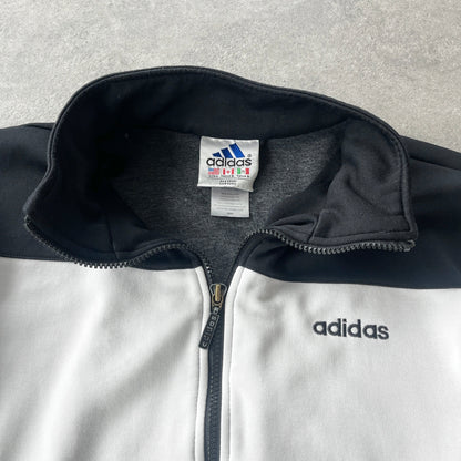 Adidas 1990s two tone embroidered track jacket (L)