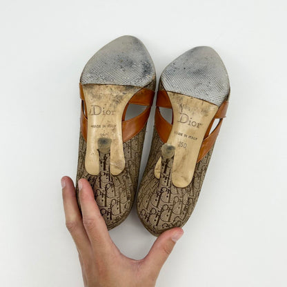 Vintage Christian Dior Trotter Heels | UK 3, Brown