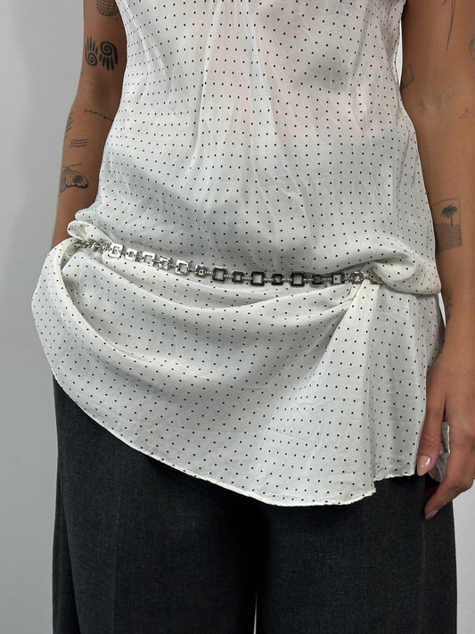 Vintage 1990s Metal Chain Belt - One size