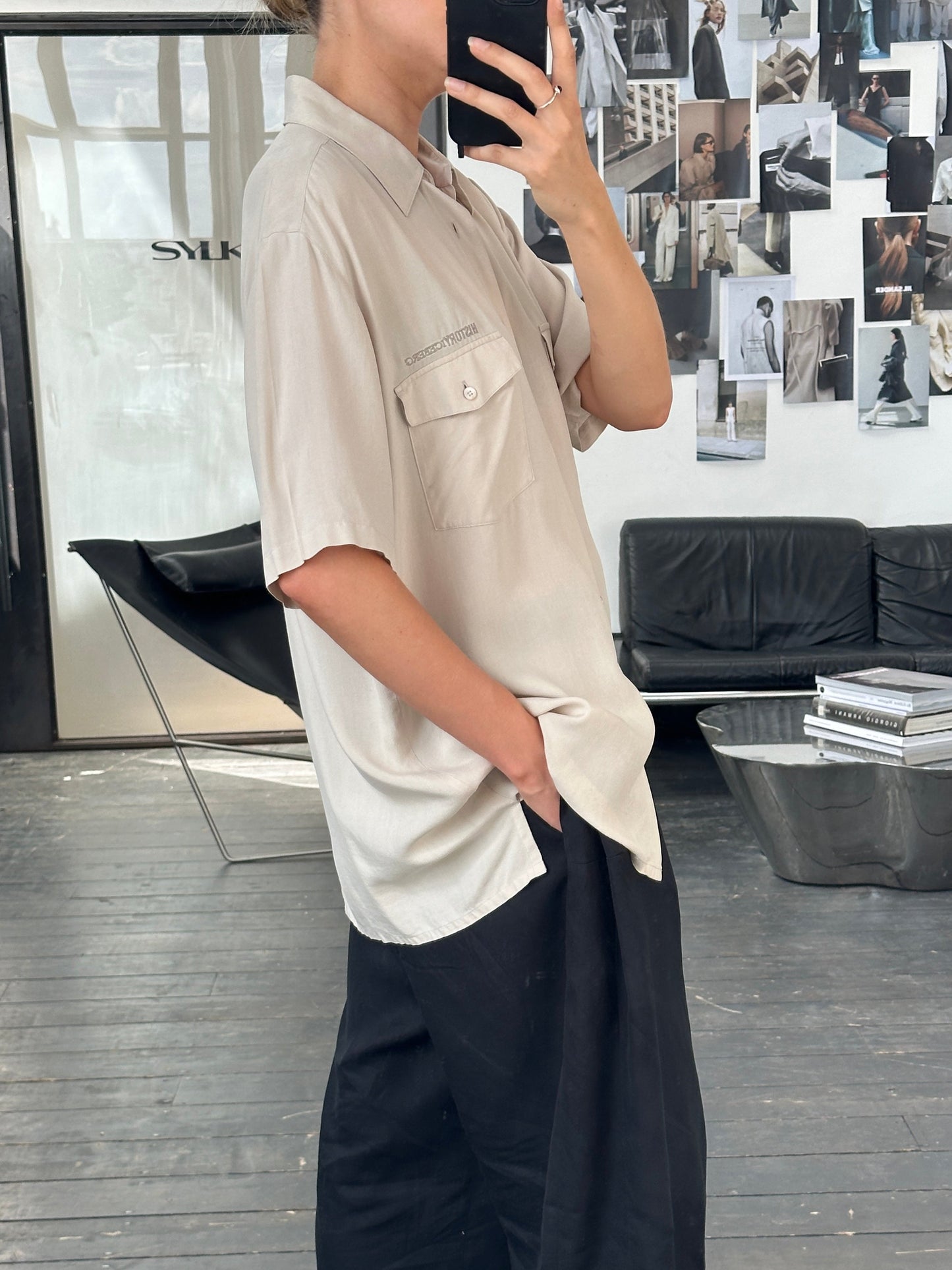 Iceberg 90s Pure Silk Short Sleeve Shirt - XL