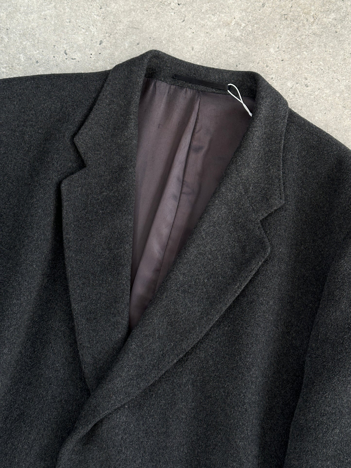 Vintage 1980s Pure Cashmere Concealed Placket Coat - XL