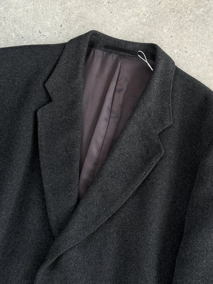 Vintage 1980s Pure Cashmere Concealed Placket Coat - XL