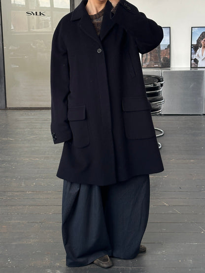 Vintage 1990s Wool Single Breasted Coat - XL/XXL